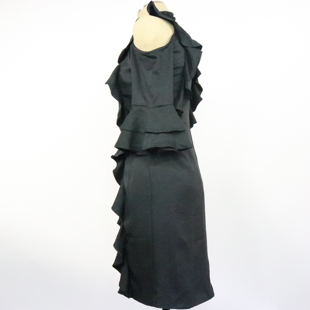NWT Alpha & Omega Black Ruffle Dress - J0103 - Picture 4 of 7